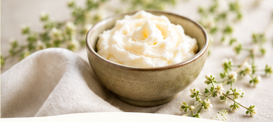 Bowl of freshly whipped pure natural tallow cream